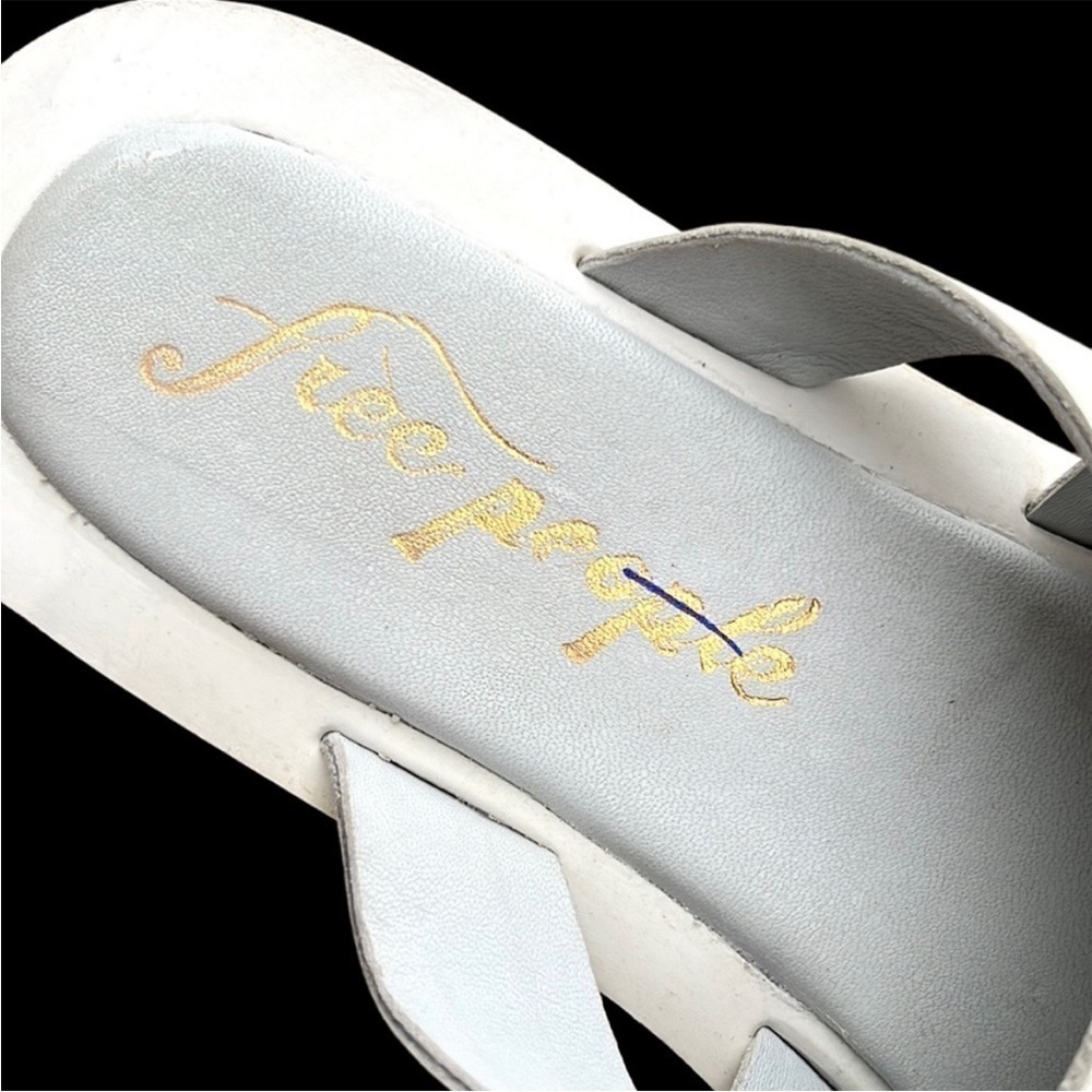 Free People Leather Del Mar Slide Sandals Size 10 - Picture 5 of 9